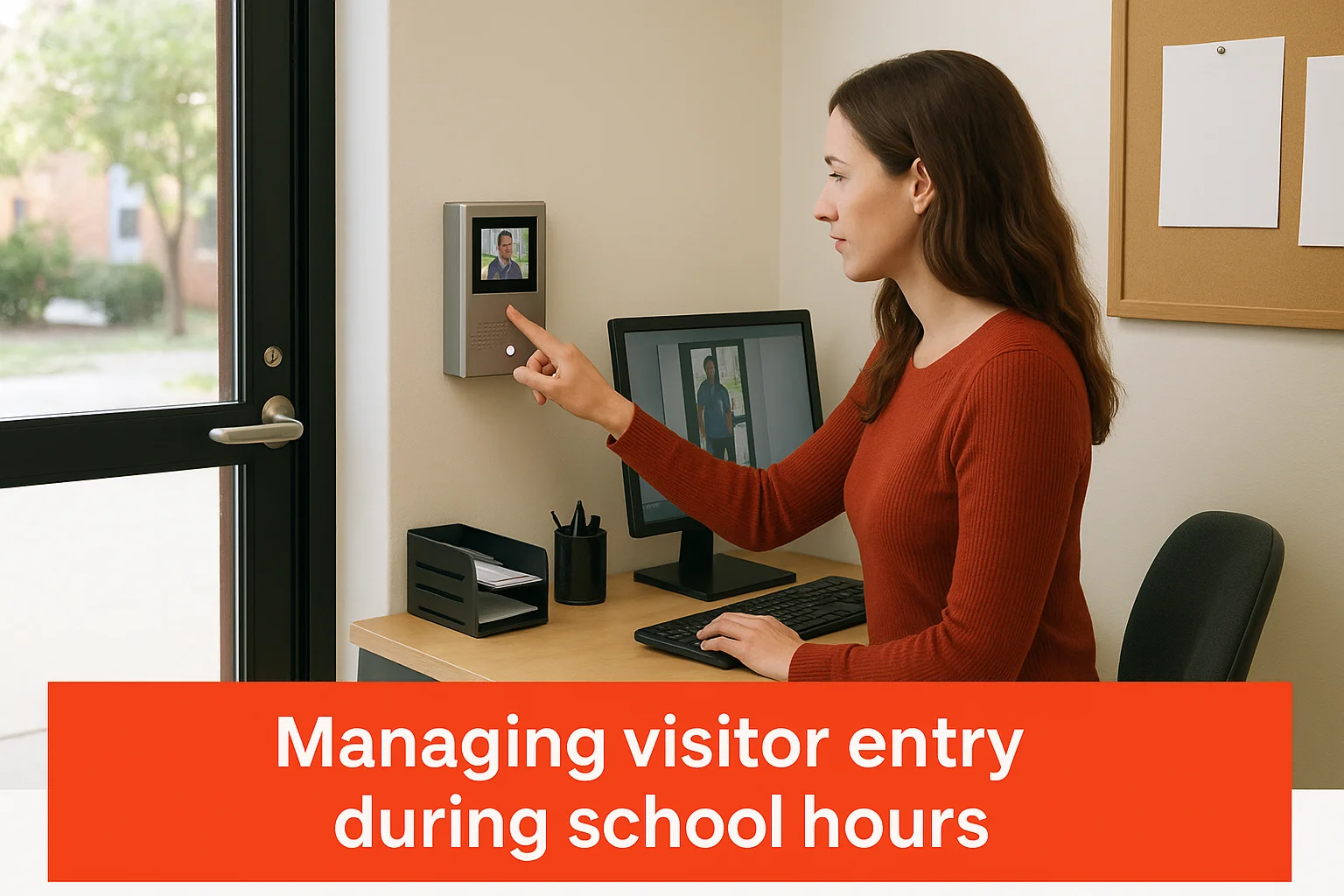 Managing visitor entry during school hours